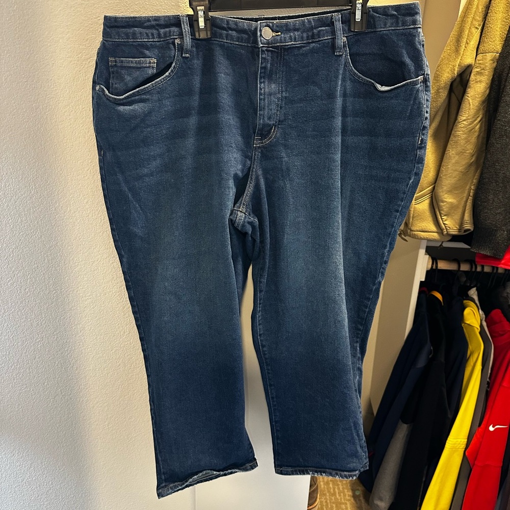 Lane Bryant Women's Dark Blue Boyfriend Jeans